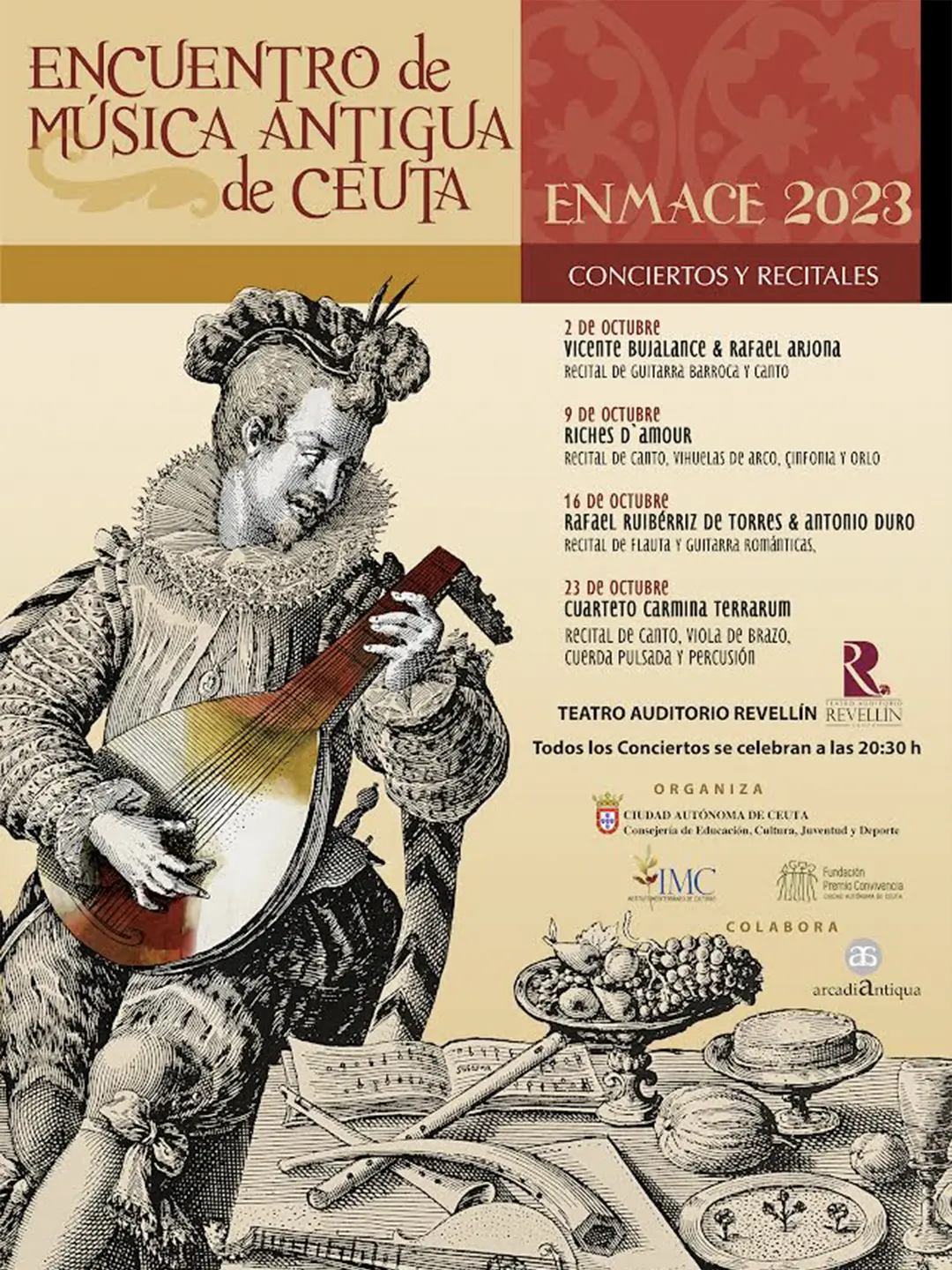 Cartel del Encuentro de Música Antigua en Ceuta