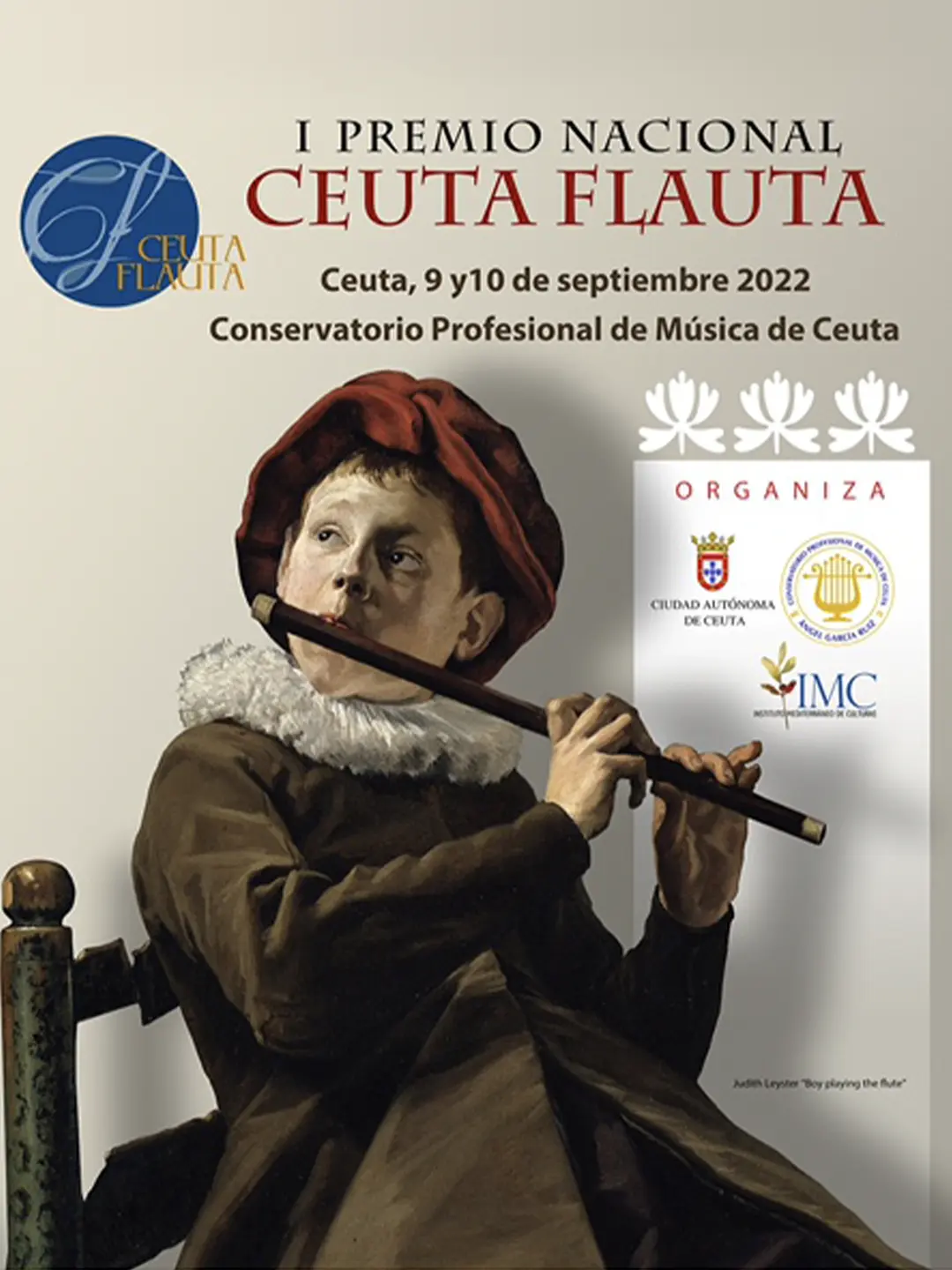 Cartel de la 1º Edición del Premio Nacional de Flauta en Ceuta.