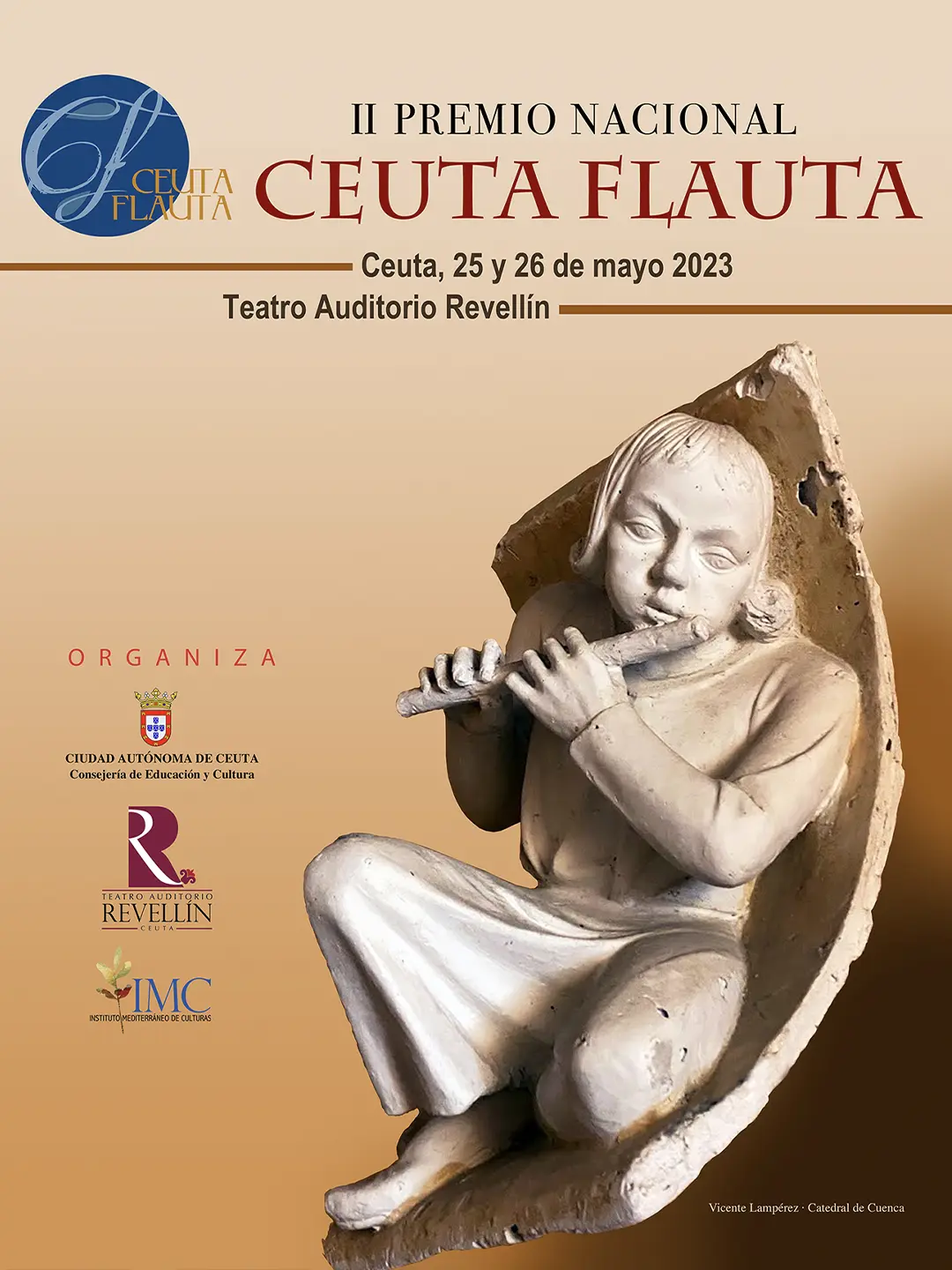 Cartel de la 2º Edición del Premio Nacional de Flauta en Ceuta.
