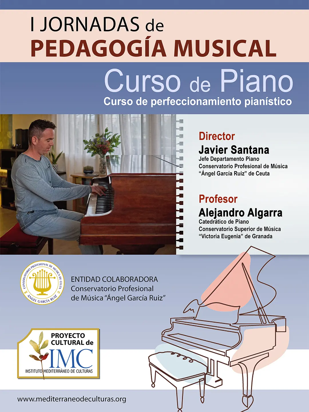 Cartel del Curso de Piano de la 1º Jornada de Pedagogía Musical